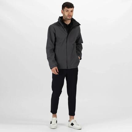 Veste coupe-vent Regatta Ardmore homme gris/noir, imperméable 5000mm