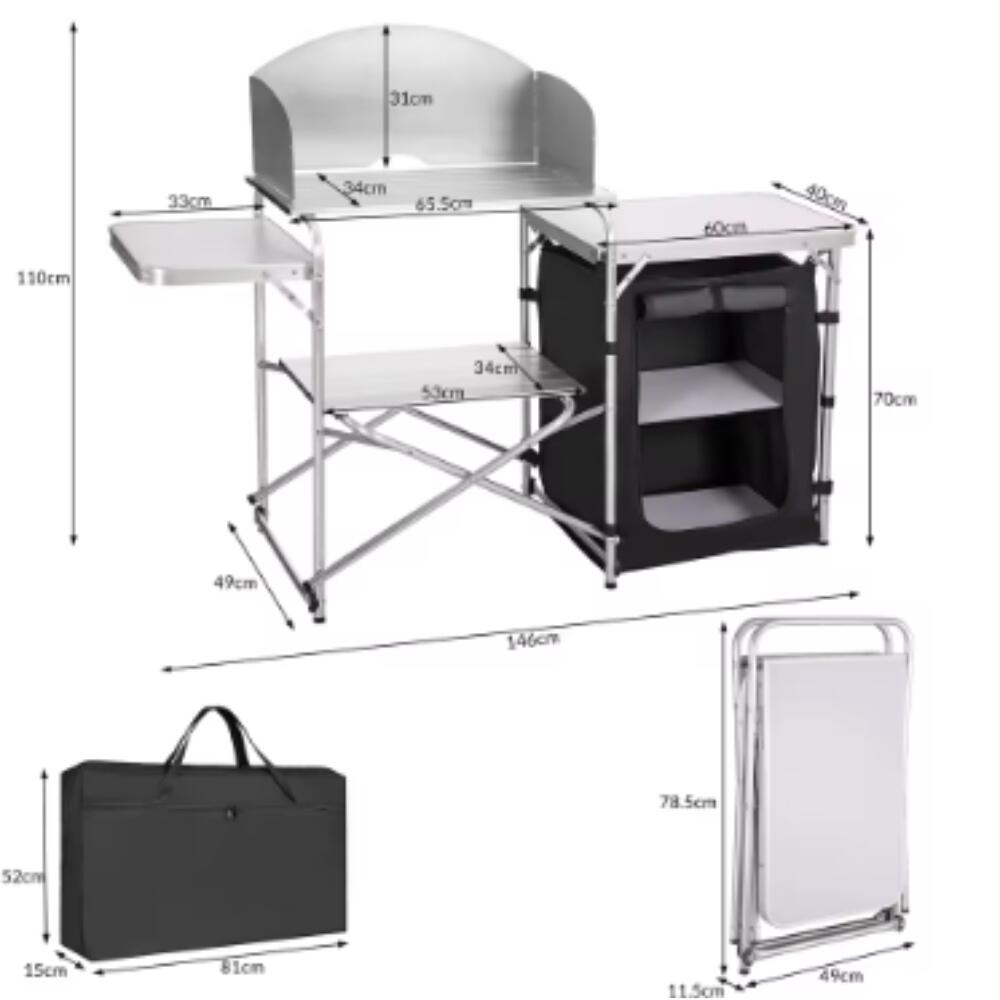 Mueble de Cocina Plegable Inuitz para Camping – Práctico y Estable 2/2