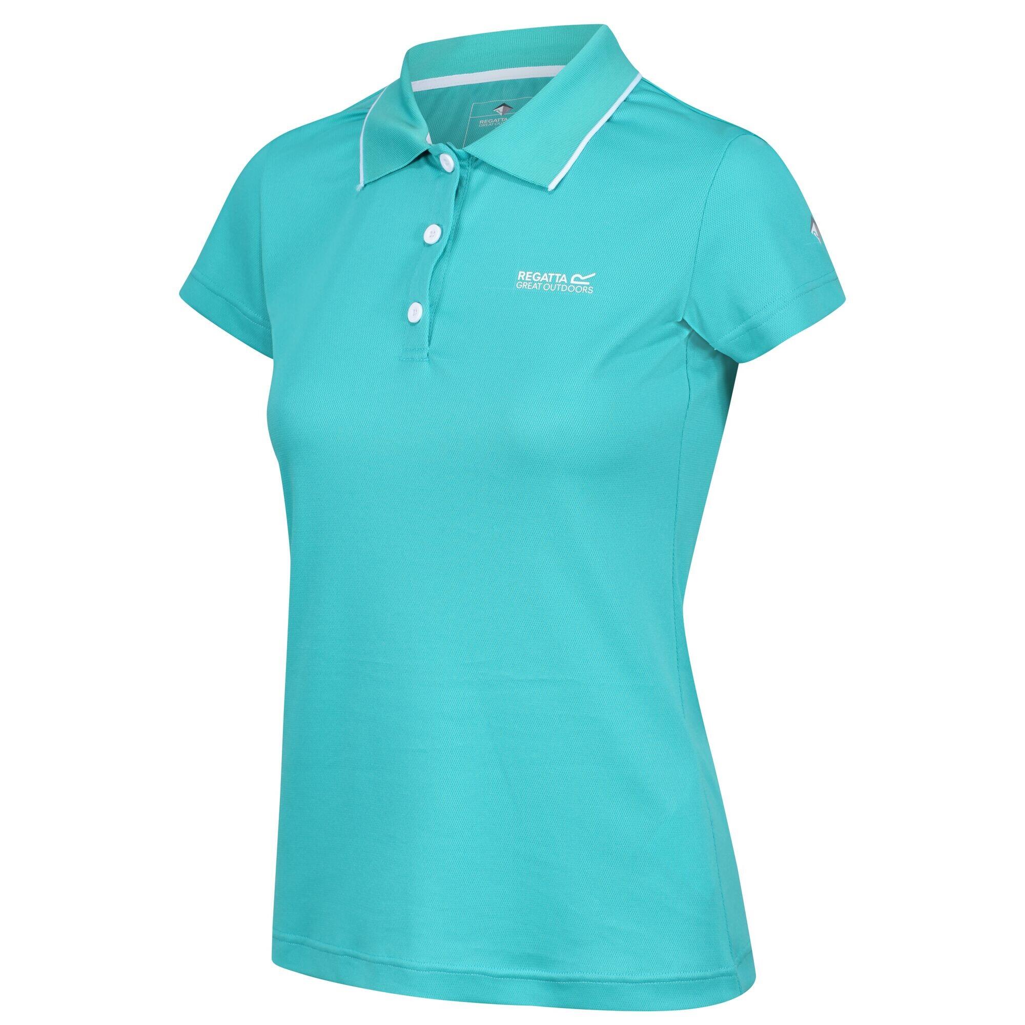 REGATTA Womens/Ladies Maverick V Polo Shirt (Turquoise)