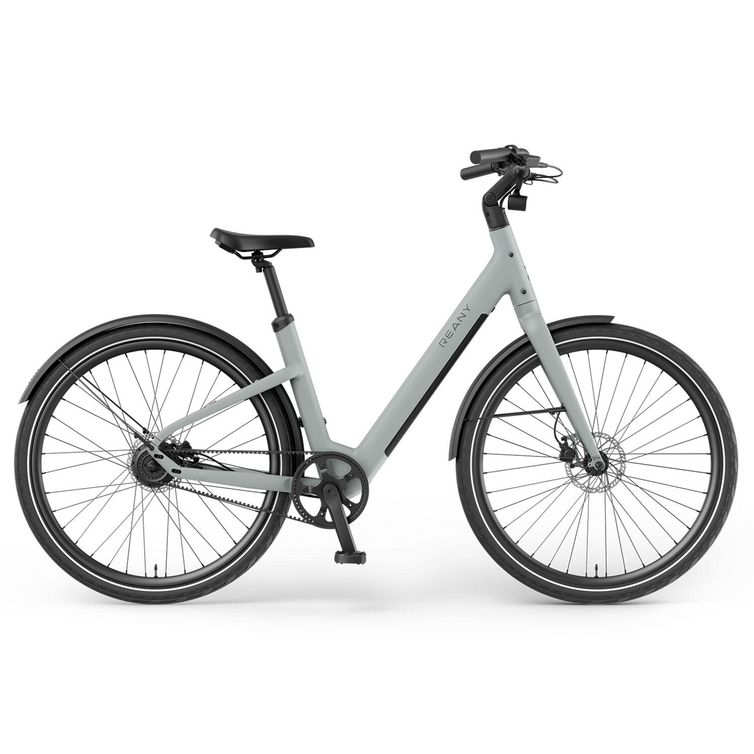 Reany - Vélo Électrique Ville – Ultra Léger – Bas Cadre – V1 Vivo – Gris Clair - Vélo Ville - Gris - Decathlon