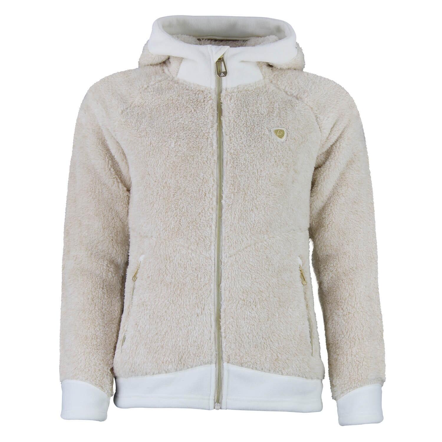 Peak Mountain - Polaire À Capuche Zippé Femme Peak Mountain Coral Sherpa 300g - Blouson - Beige|blanc - Decathlon