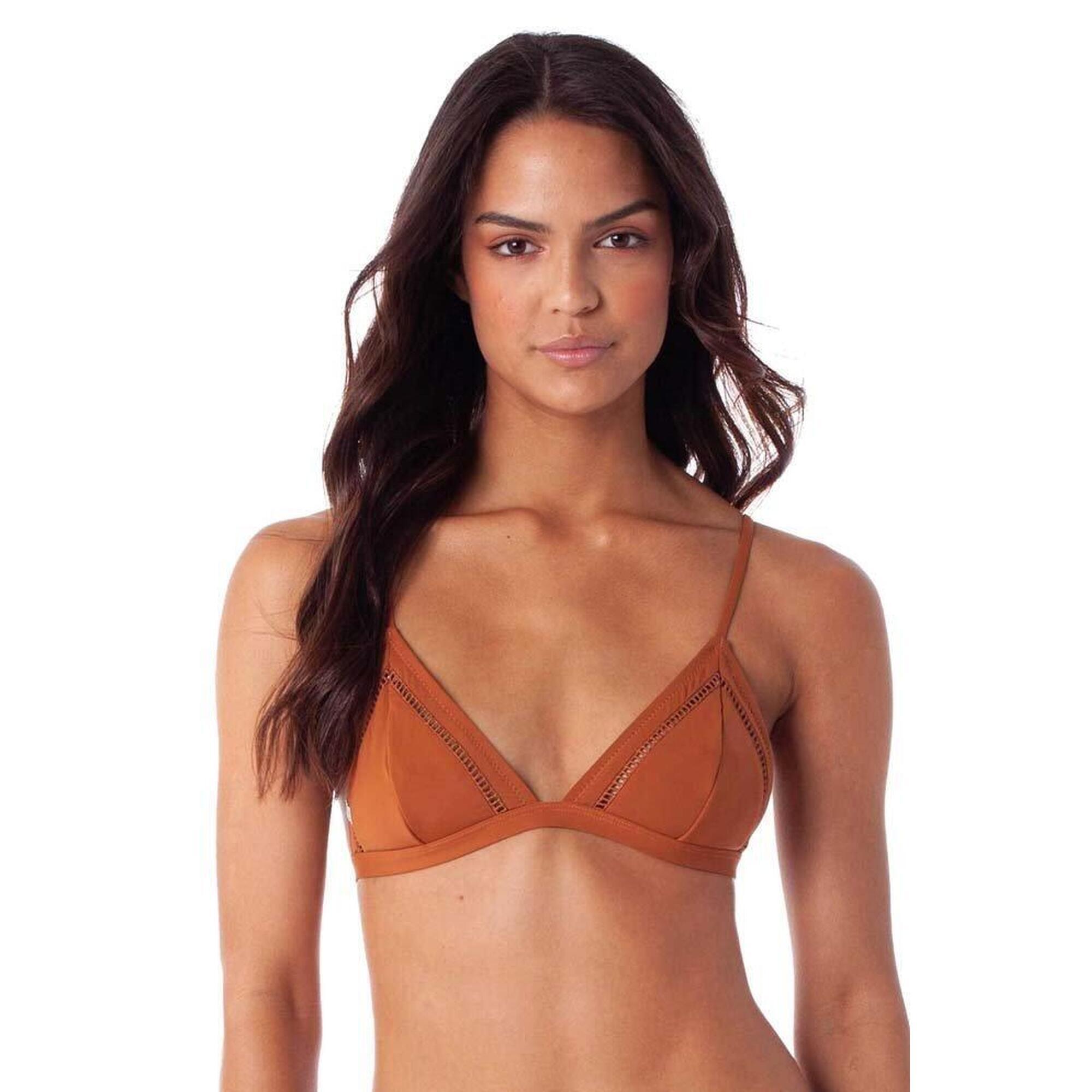 Rhythm - My Bralette - Haut De Maillot Femme - Maillot De Bain 2 Pièces - Orange|rouge - 48 Xl - Decathlon
