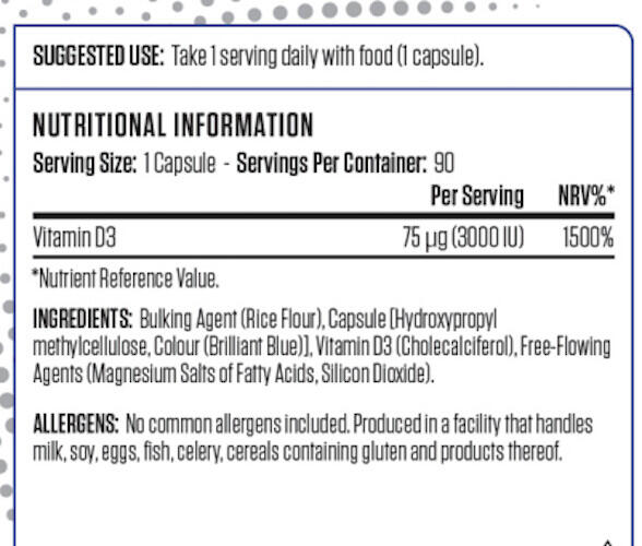 Vitamina D3 - Vitamin D3 - 90 Capsule 3/3