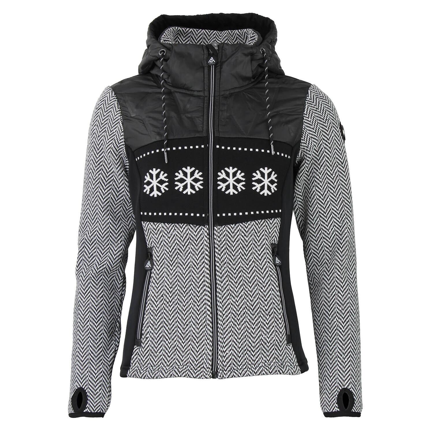Peak Mountain - Blouson À Capuche Zippé Bi-matière Femme Peak Mountain - Blouson - Noir - Decathlon