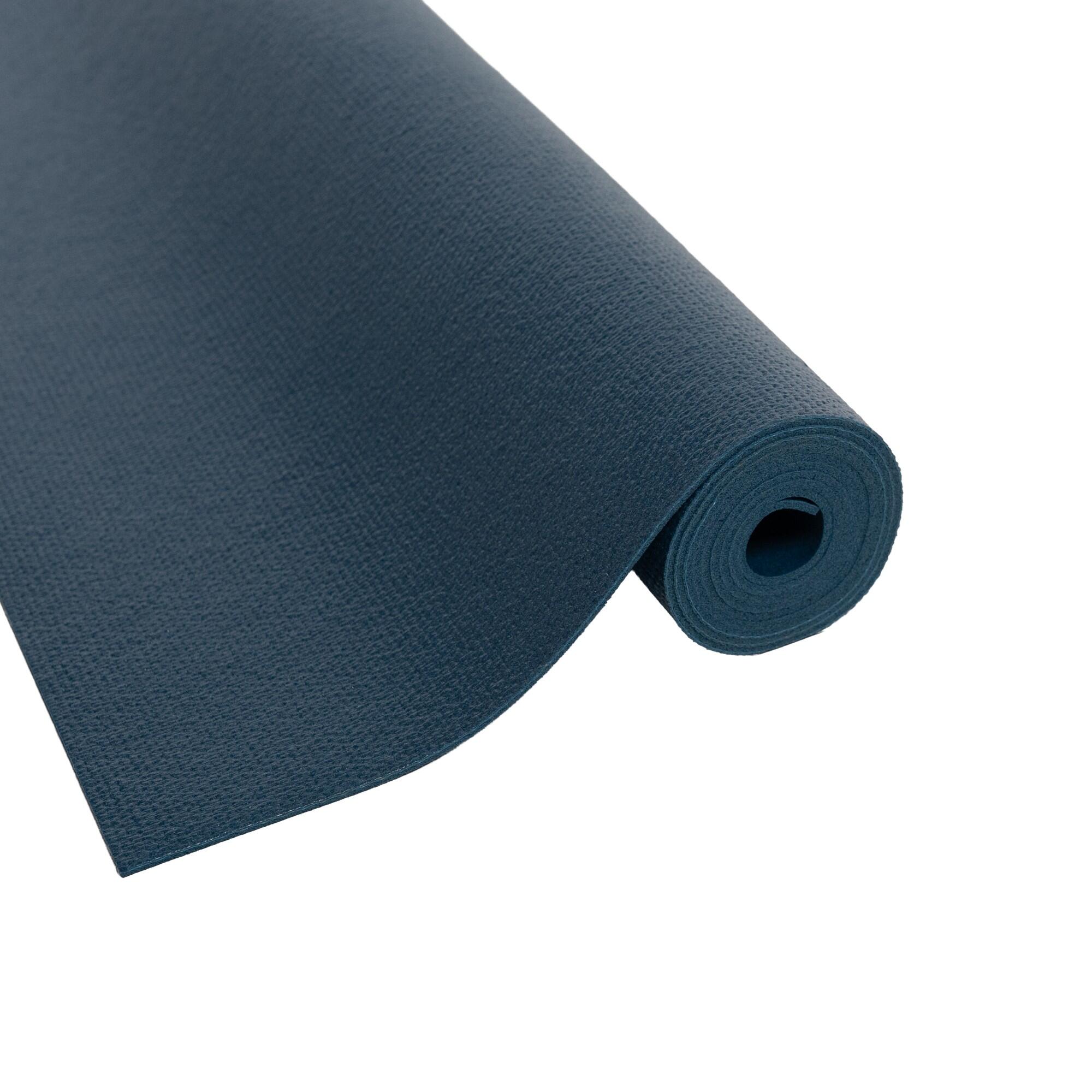 Tappetino antiscivolo per esercizi OMM YOGA blu navy 2 mm Yoga Fitness 3/4