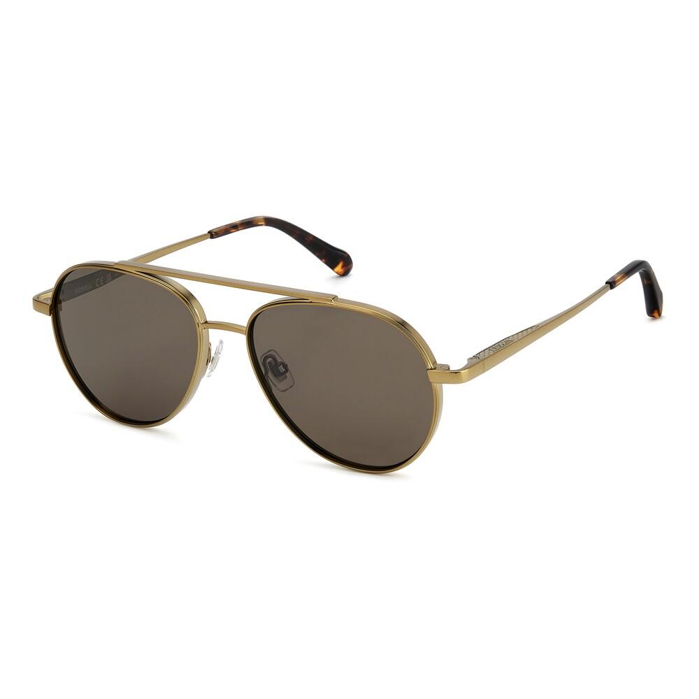Fossil - Lunettes De Soleil Fossil Fos 3171/g/s 577 Pour Homme, Taille 56 Mm - Lunettes De Soleil - Jaune|marron - No Size - Decathlon