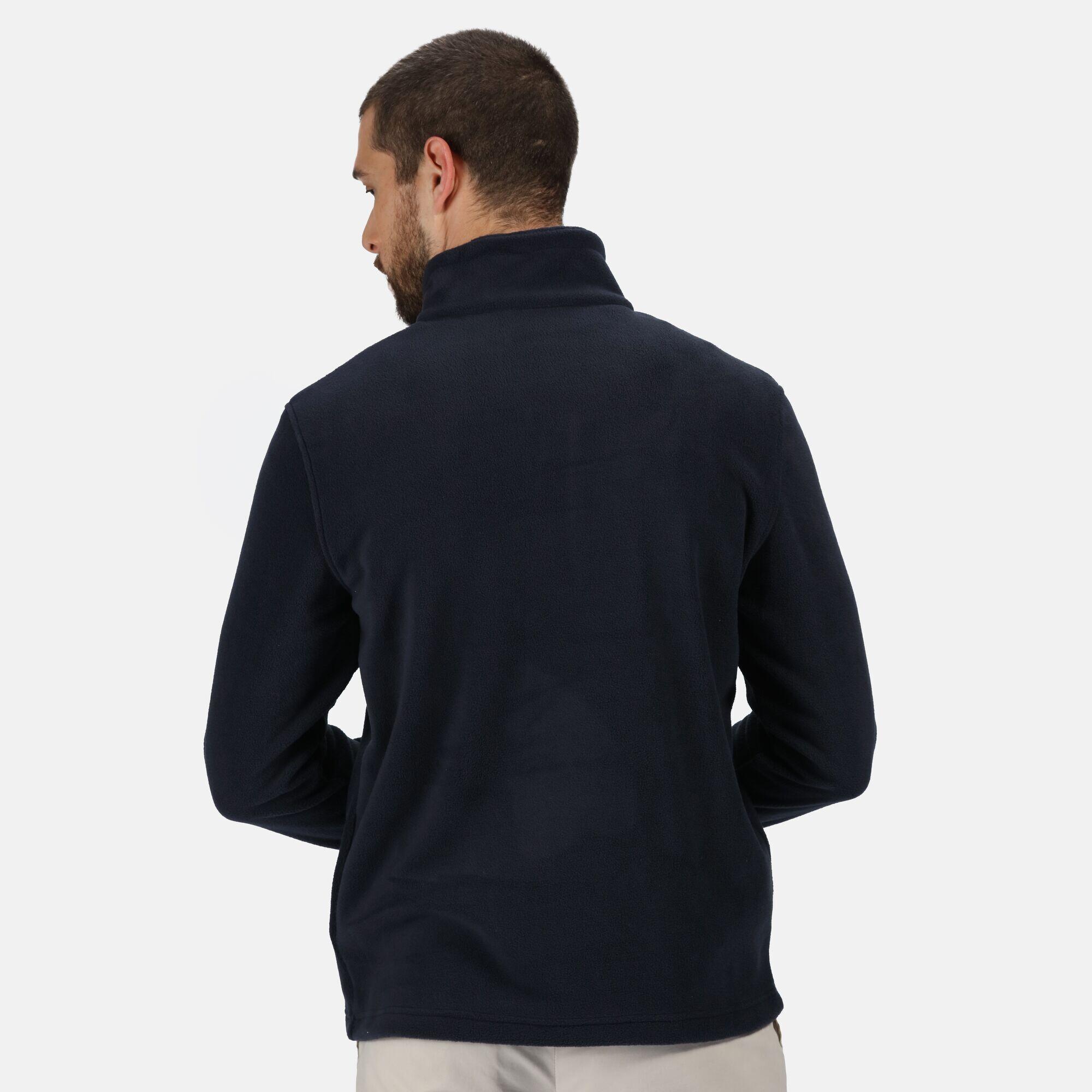 Mens Honestly Made Recycled Half Zip Fleece (Navy) 4/5