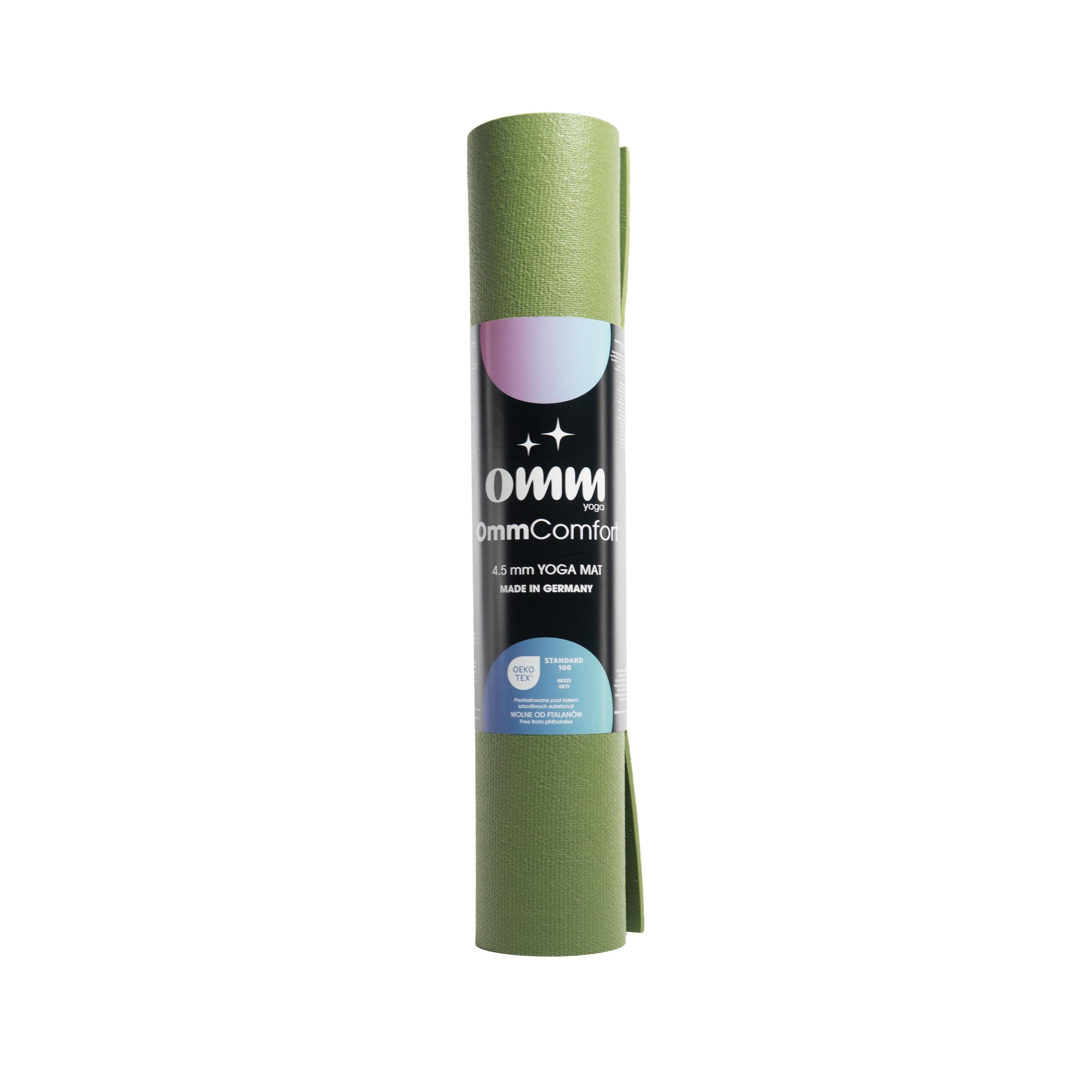 Esterilla de yoga antideslizante OMM YOGA verde de 4,5 mm para fitness 4/4