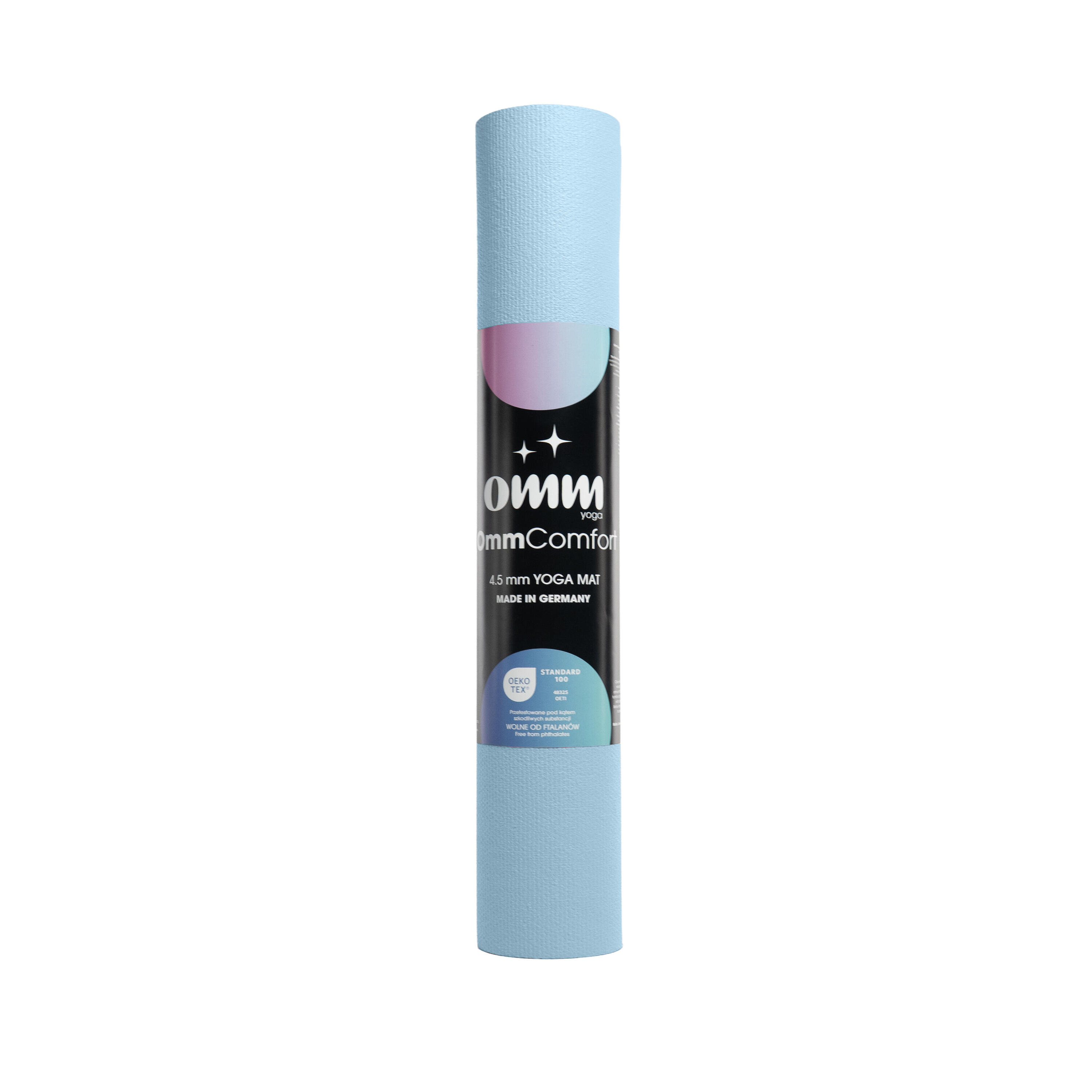 Tappetino antiscivolo per esercizi OMM YOGA Blu 4,5 mm Yoga Fitness 4/4