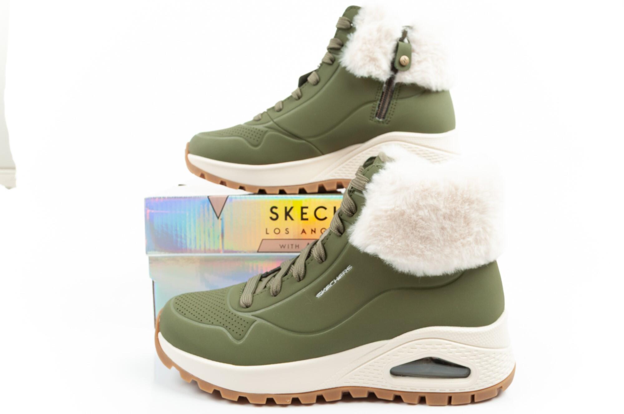 Botins Desportivos Mulher Skechers 167274_OLV Verdes com Atacadores 6/7