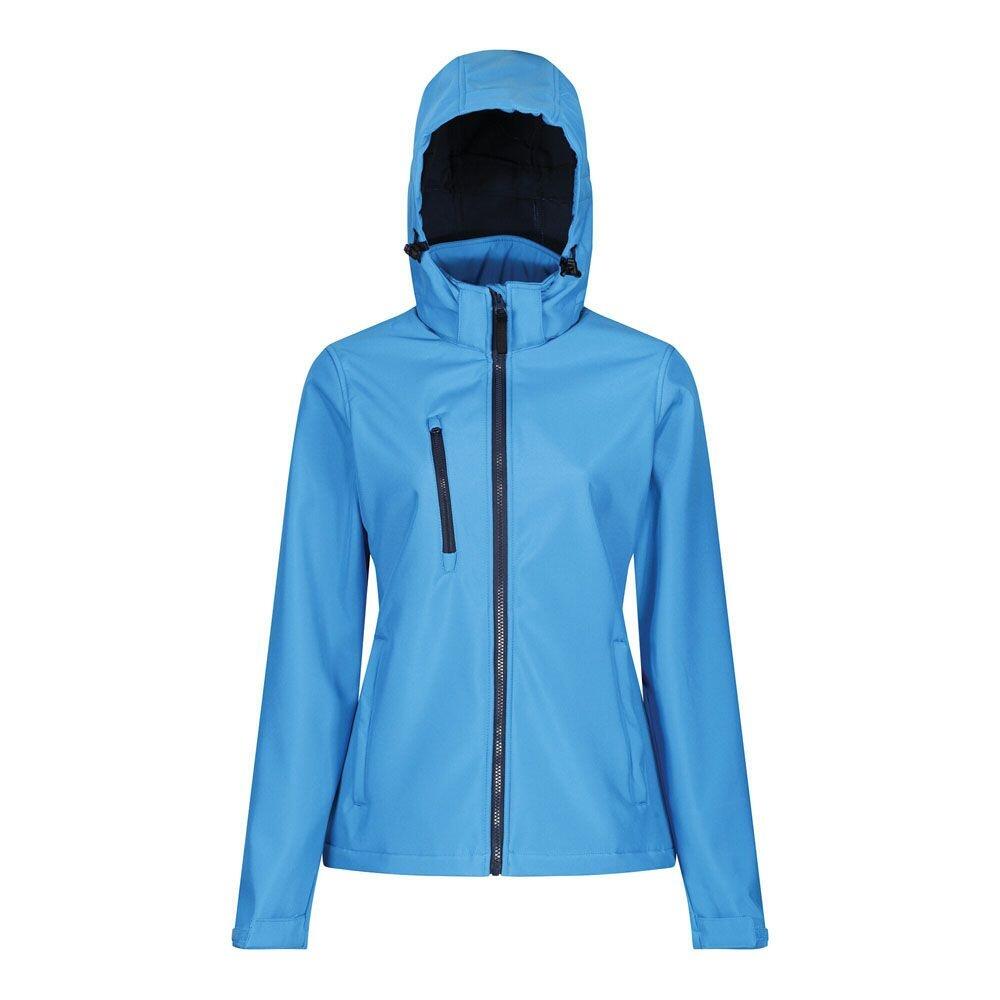 Womens/Ladies Venturer Hooded Soft Shell Jacket (French Blue/Navy) 1/5