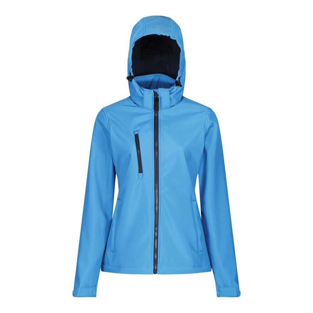 REGATTA Womens/Ladies Venturer Hooded Soft Shell Jacket (French Blue/Navy)