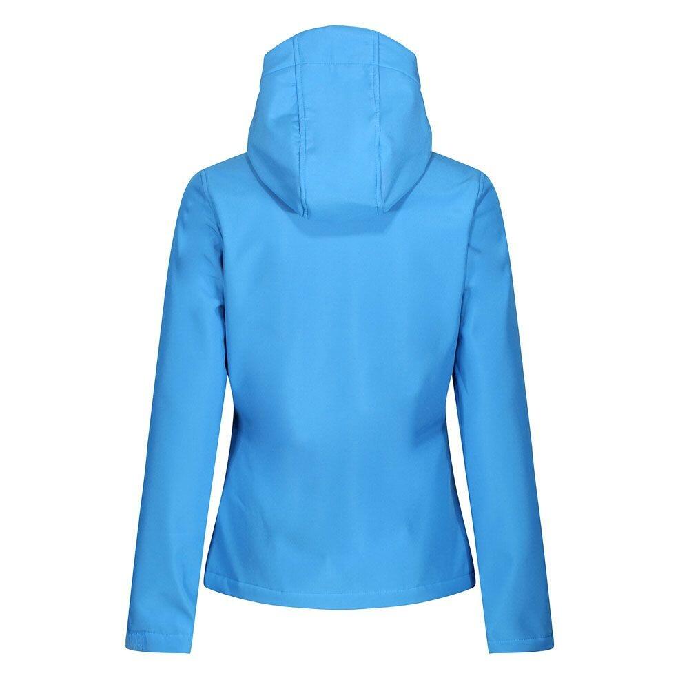 Womens/Ladies Venturer Hooded Soft Shell Jacket (French Blue/Navy) 2/5
