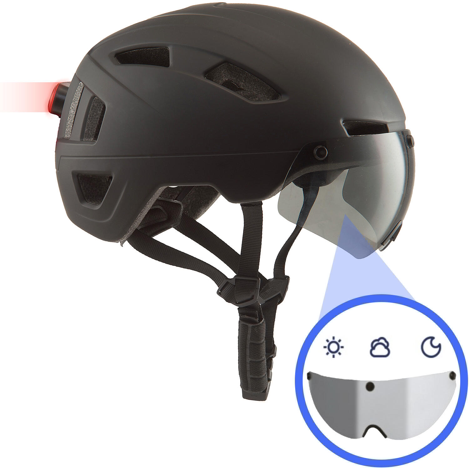 Go-off - Casque Vélo Go-off Pilot – Visière Automatique - Casque - Gris|marron|noir - Decathlon