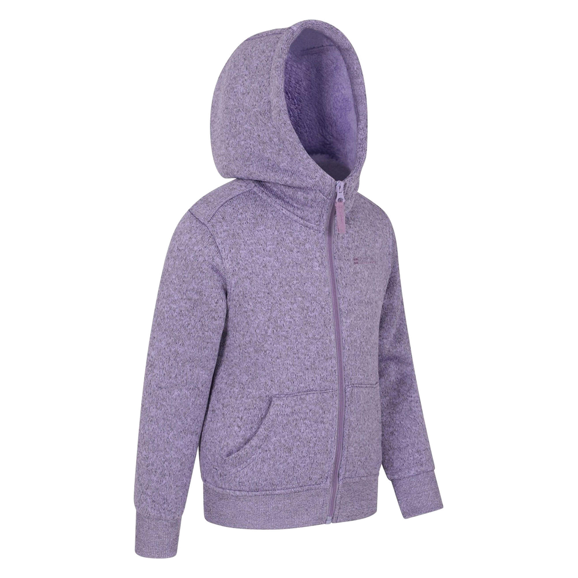 "Nevis" Kapuzenpullover für Kinder Violett 3/4