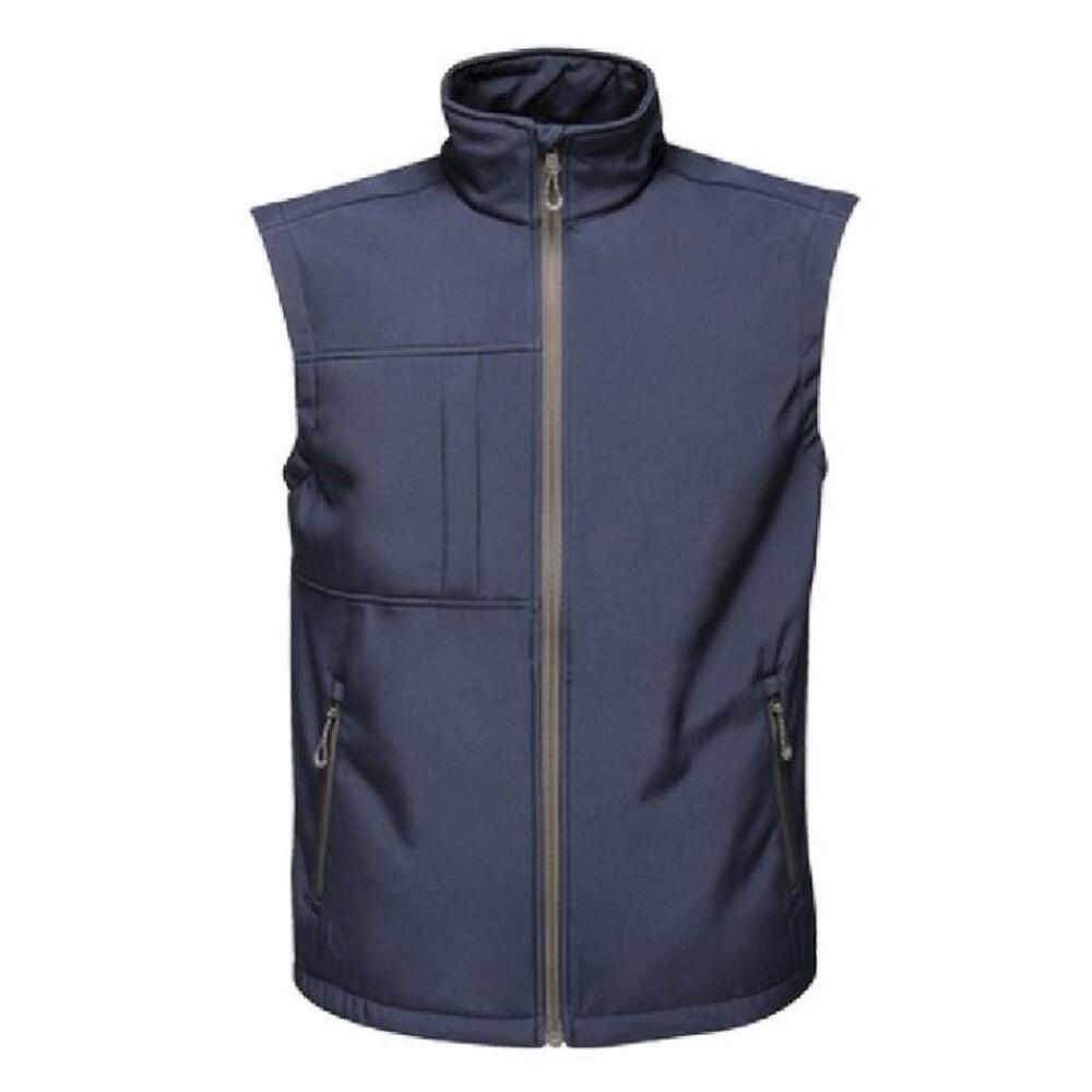 REGATTA Mens Octagon II Printable Soft Shell Bodywarmer (Navy/Seal Grey)