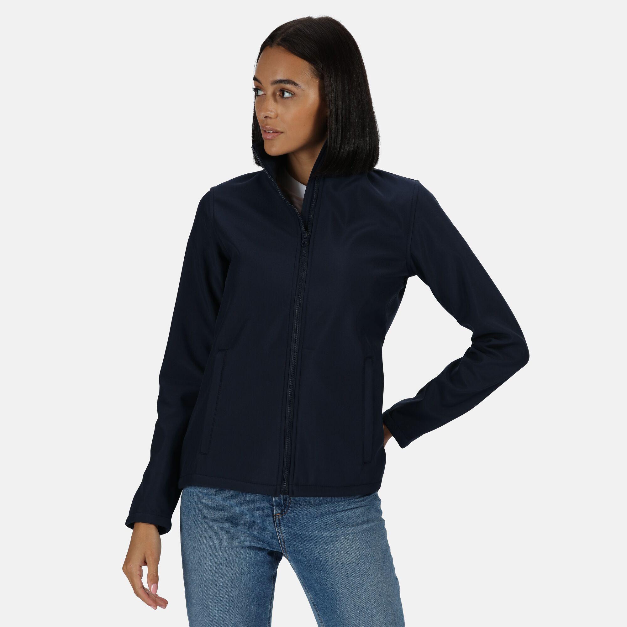 Womens/Ladies Printable Soft Shell Jacket (Navy/Navy) 2/4