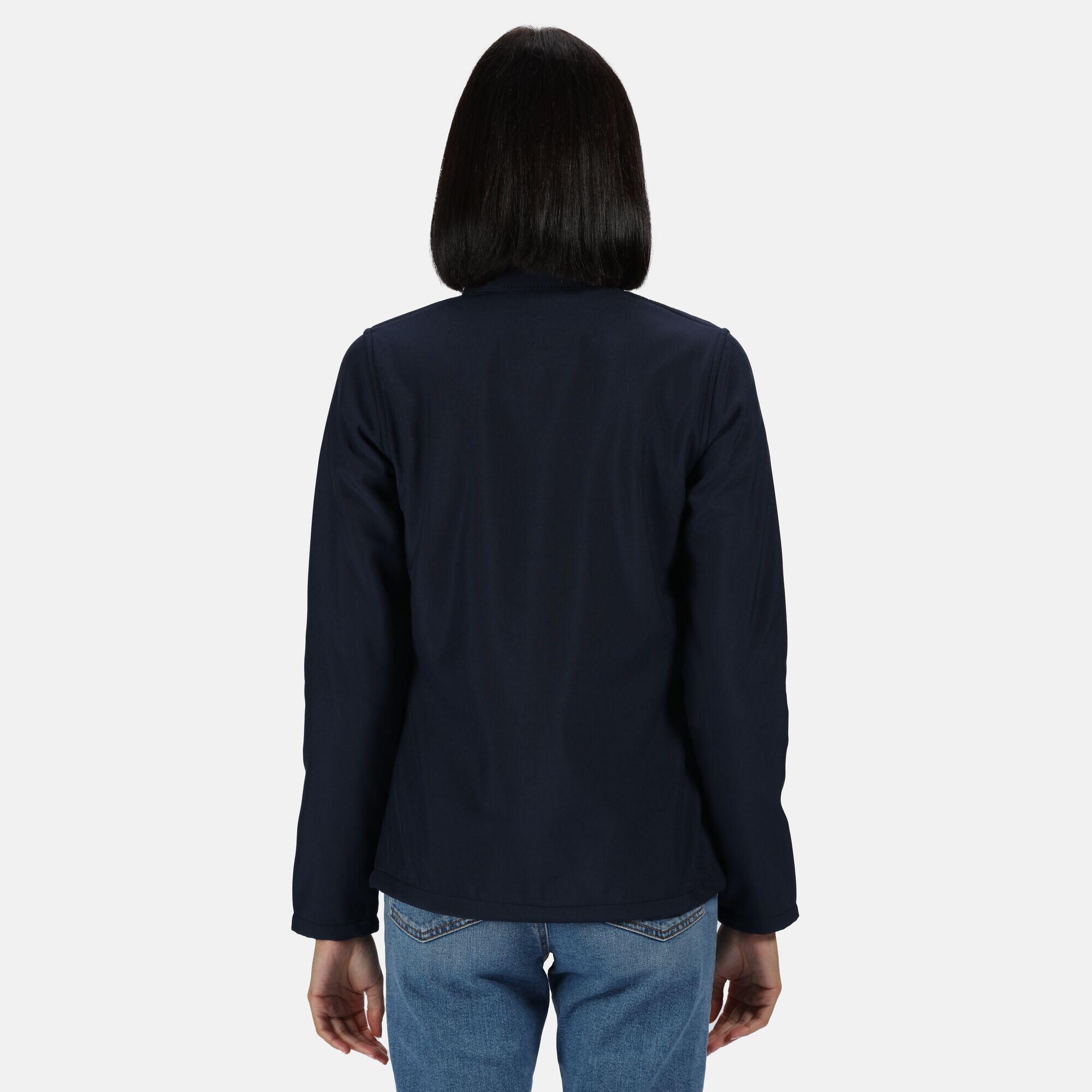 Womens/Ladies Printable Soft Shell Jacket (Navy/Navy) 3/4