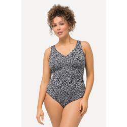 Femme Maillot de bain avec bonnets souples. Imprimé feuillage.