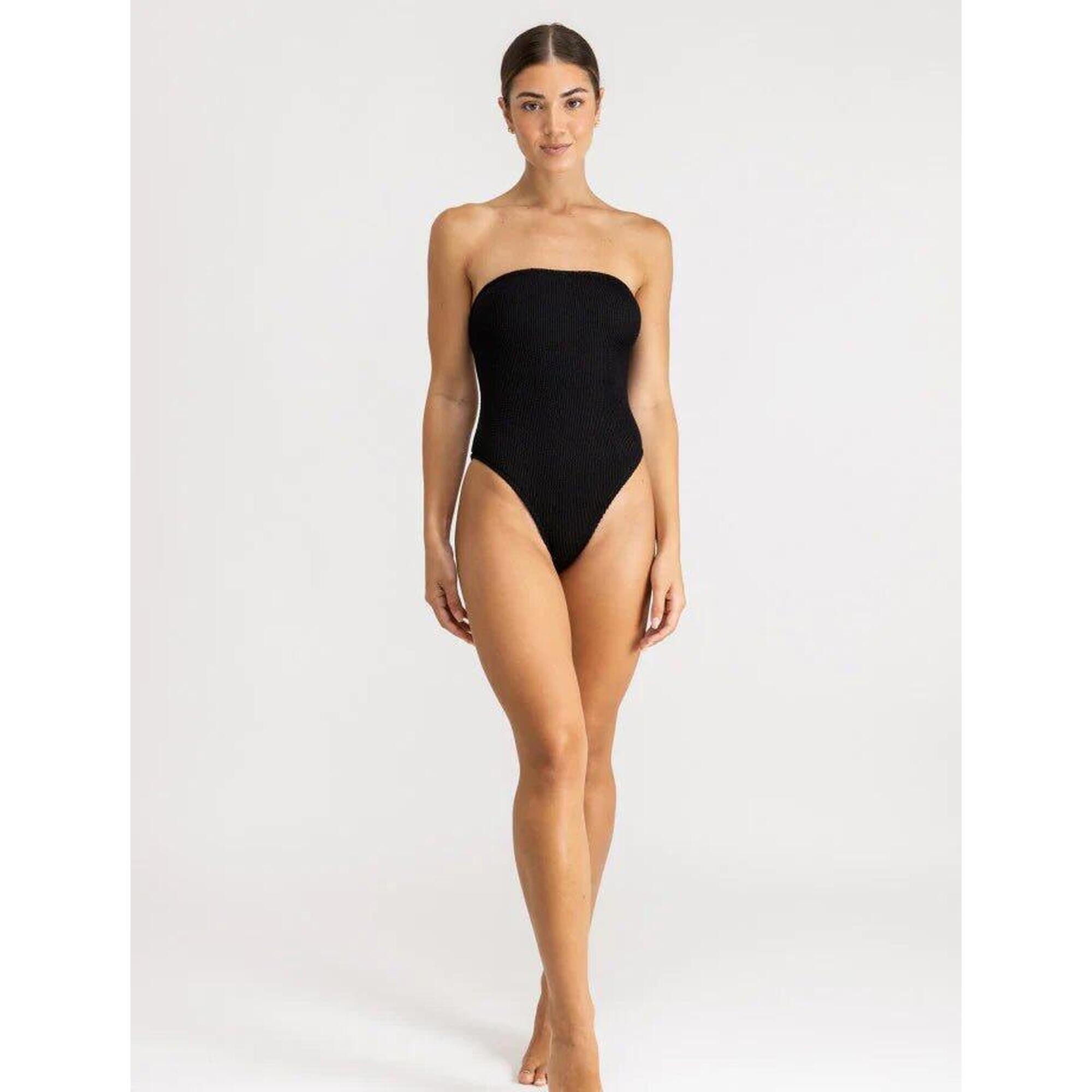 Rhythm - Wave Break Strapless - Une Pièce Femme - Maillot De Bain 1 Pièce - Noir - L - Decathlon