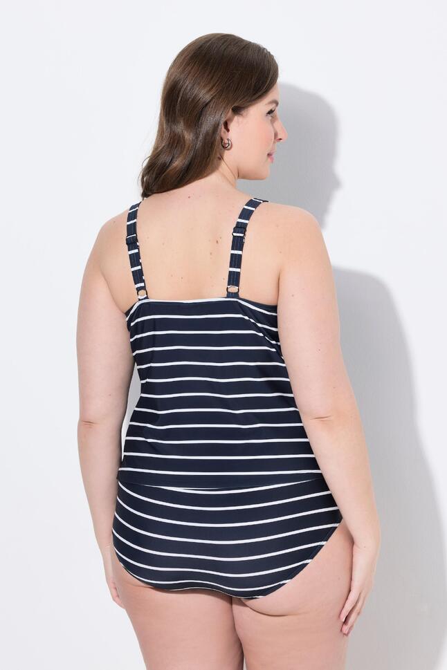 Damskie tankini Bellieva góra bez miękkich miseczek prążki