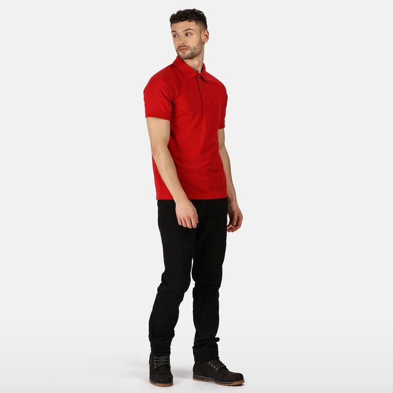 Professionell 6535 Klassik Poloshirt Herren Klassik Rot