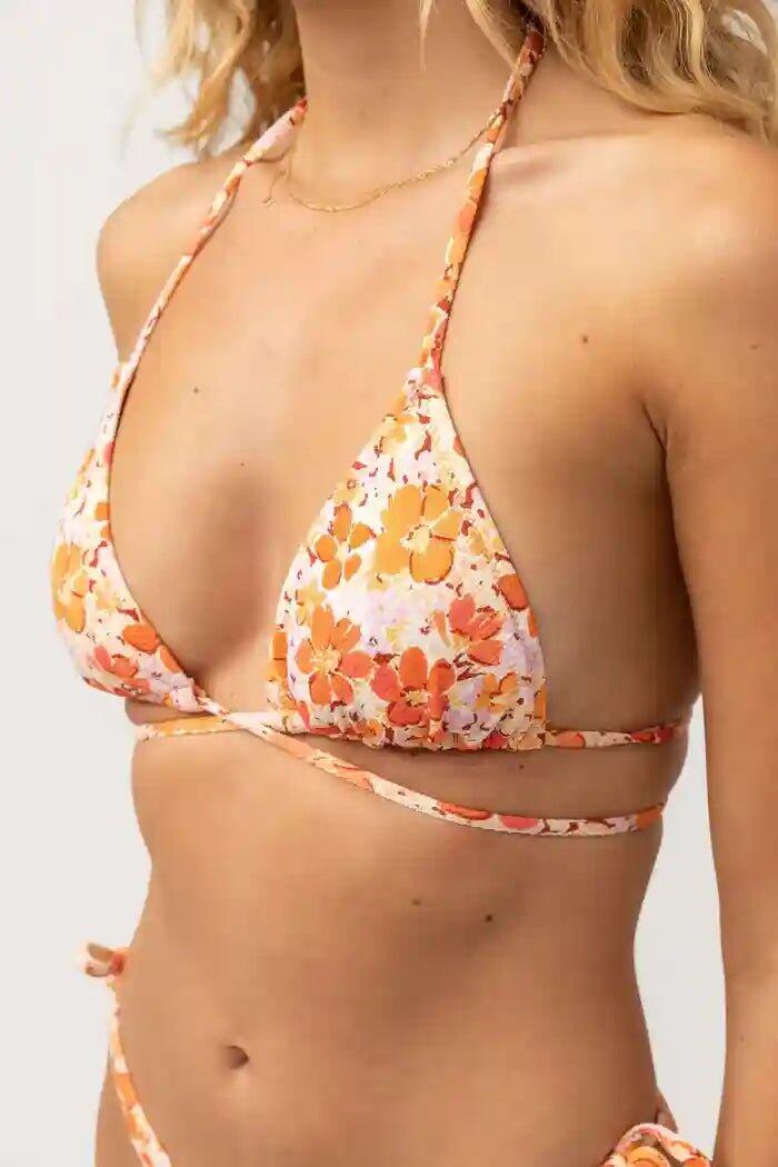 Rosa Floral - Parte Superior de Traje de Baño Mujer 4/7