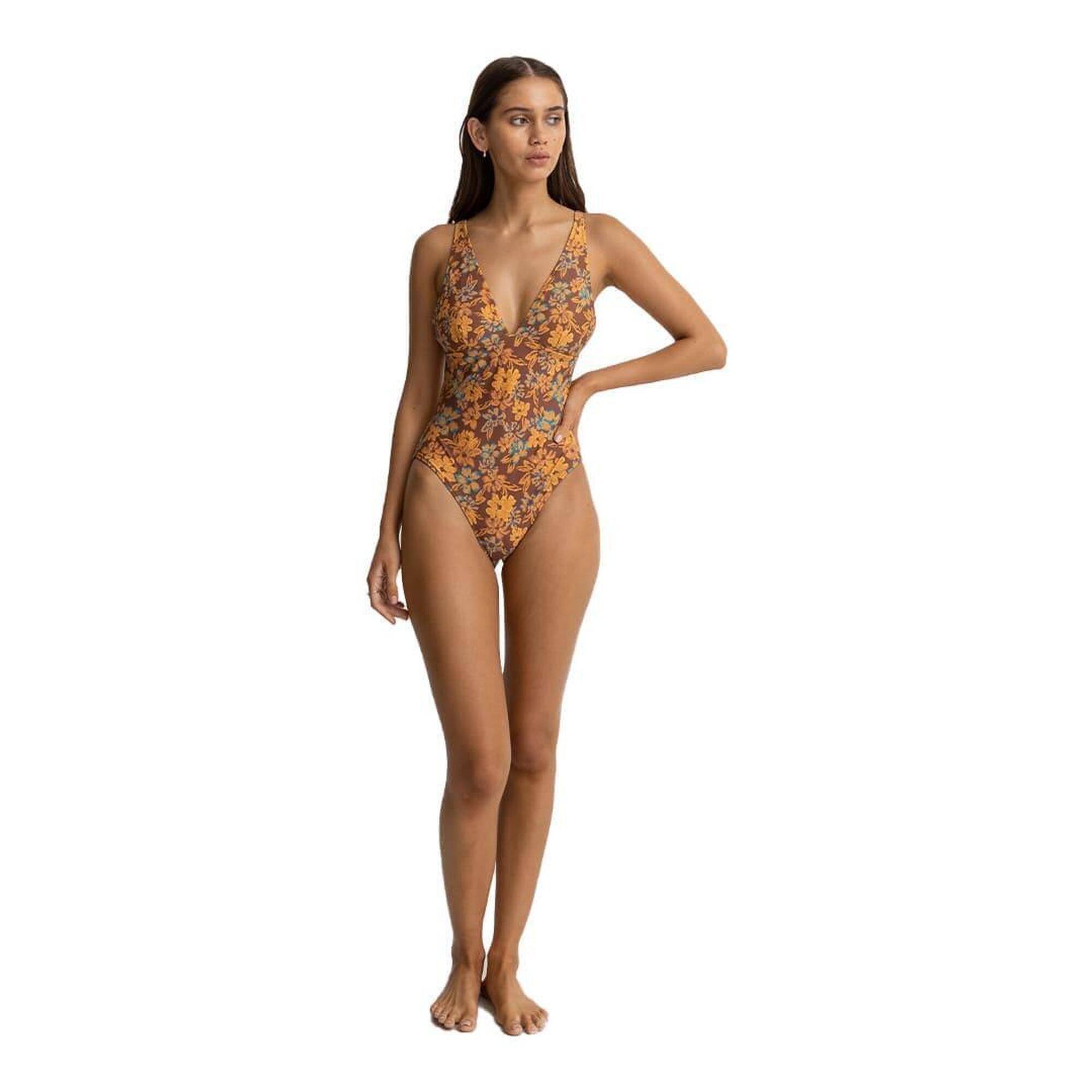 Rhythm - Oasis Floral - Une Pièce Femme - Maillot De Bain 1 Pièce - Marron -  S - Decathlon