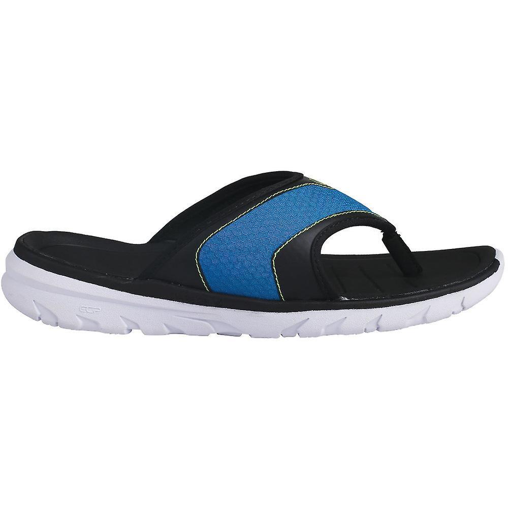 Mens Xiro Flip Flops (Petrol Blue/Jasmine Green) 2/5