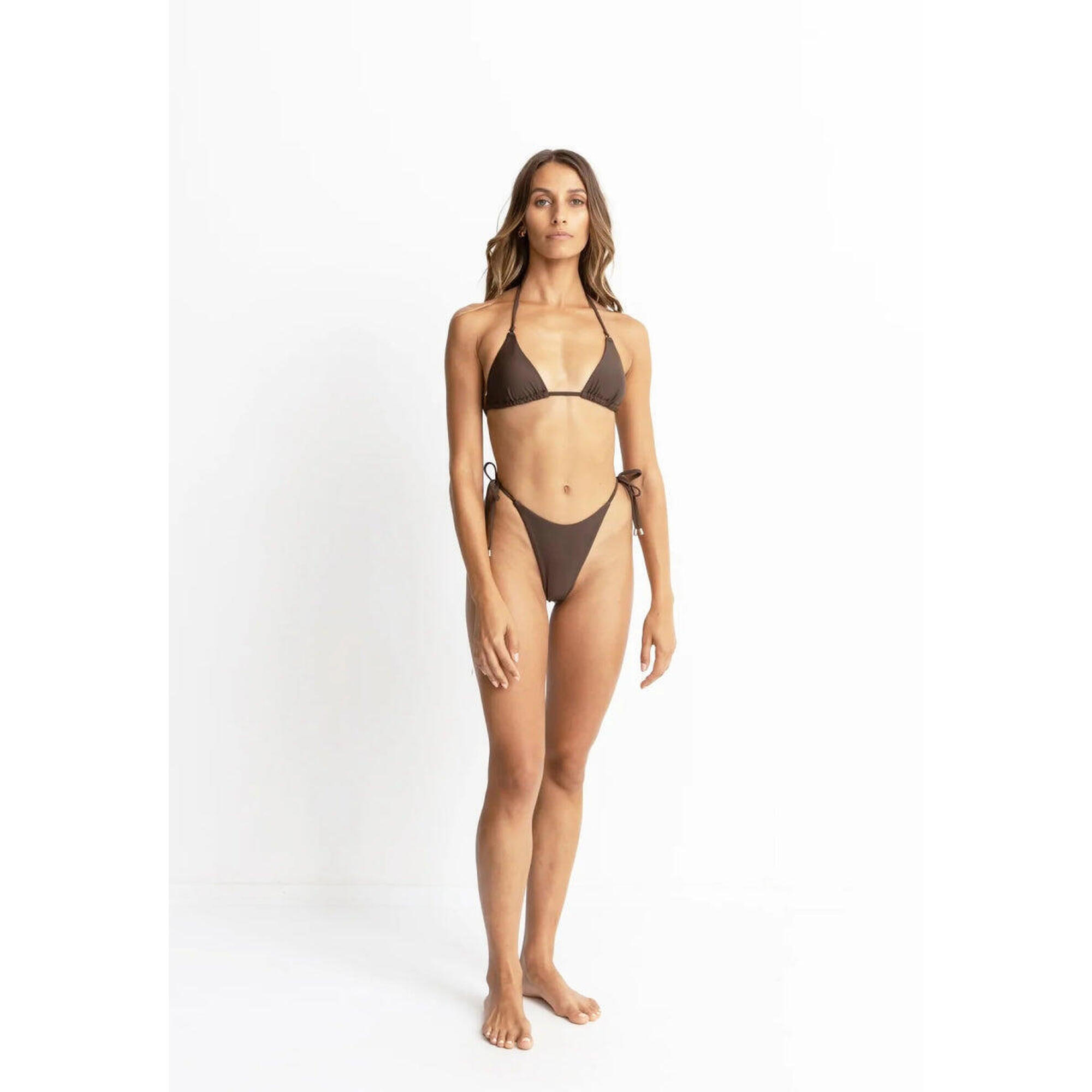 Rhythm - Classic Slide Tri - Haut De Maillot Femme - Maillot De Bain 2 Pièces - Marron - 40 M - Decathlon
