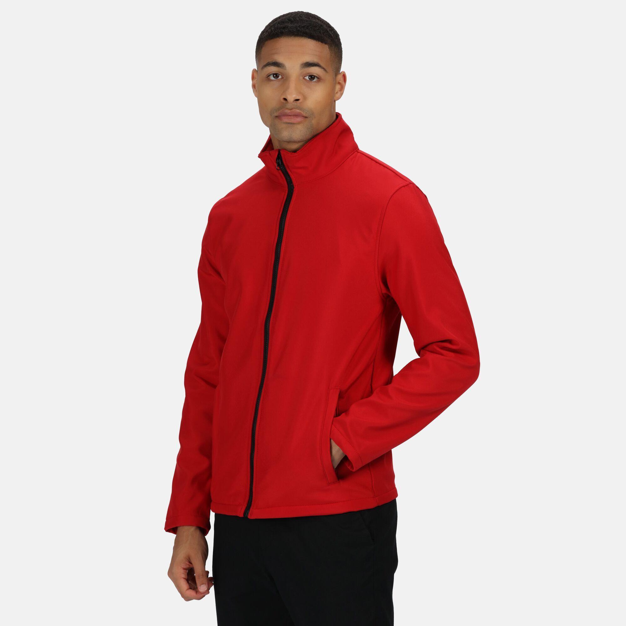 Standout Mens Ablaze Printable Soft Shell Jacket (Classic Red/Black) 3/5