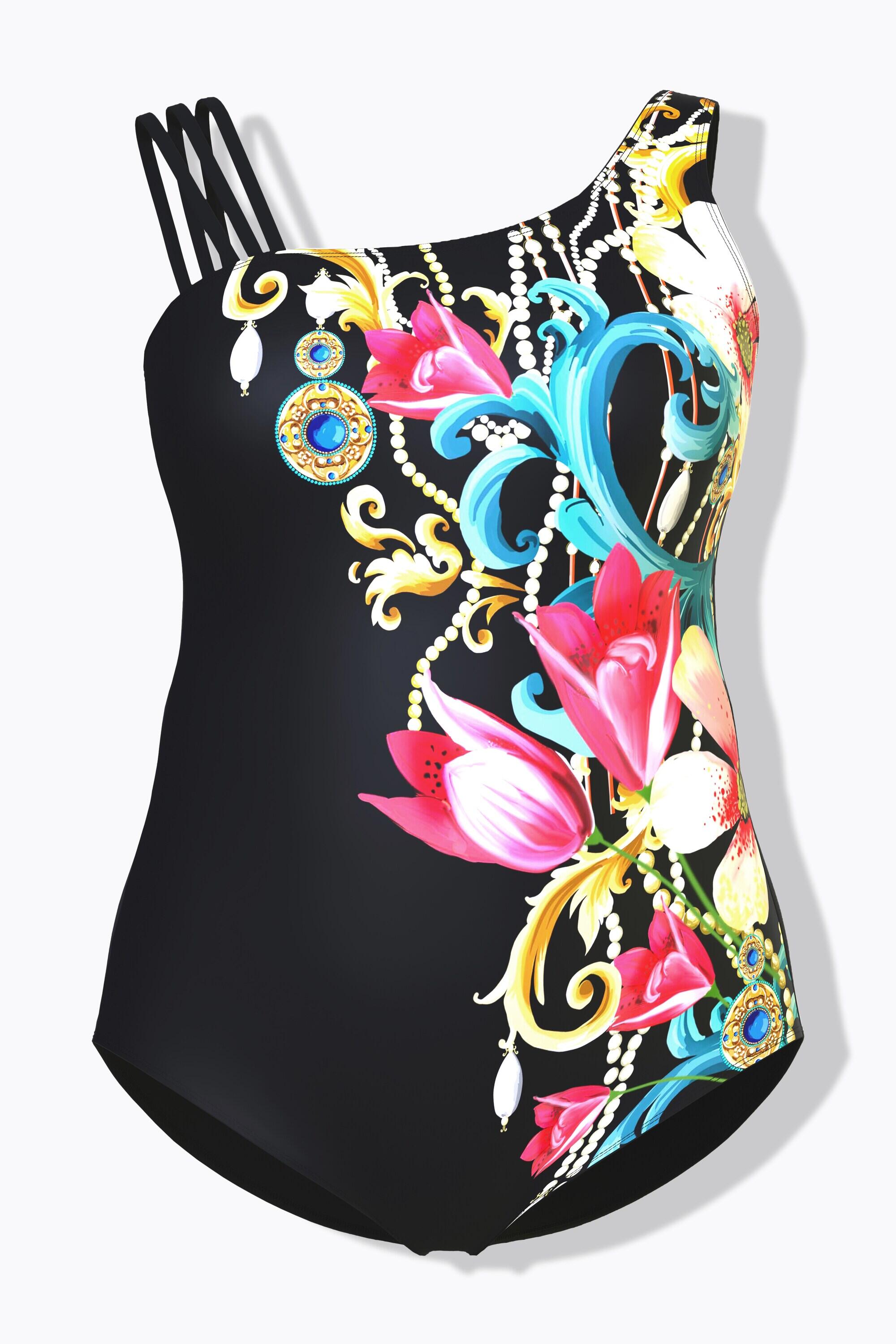 Damen Badeanzug Barock Softcups 3er-Träger 12/13