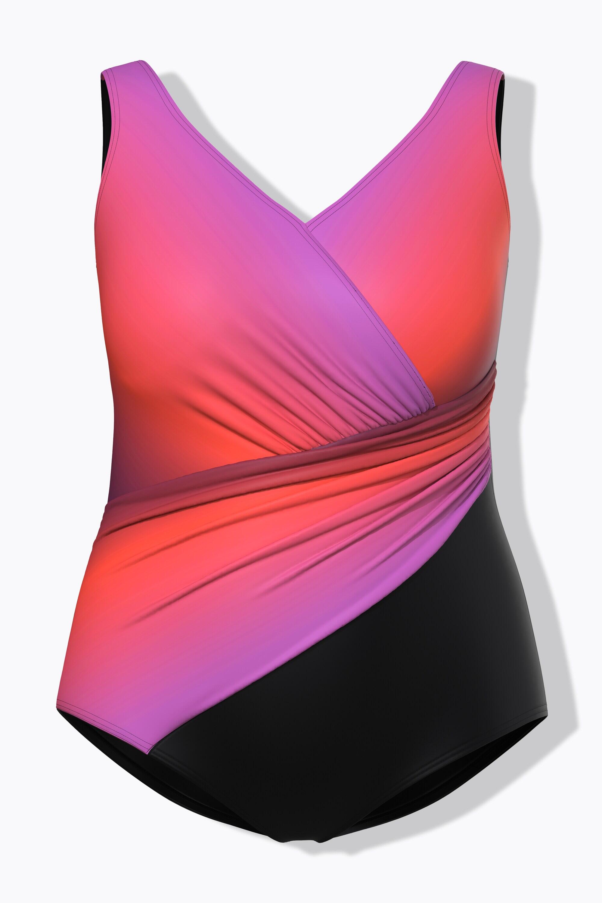 Femme Maillot de bain à bonnets couples. Drapés et dégradé de 7/7