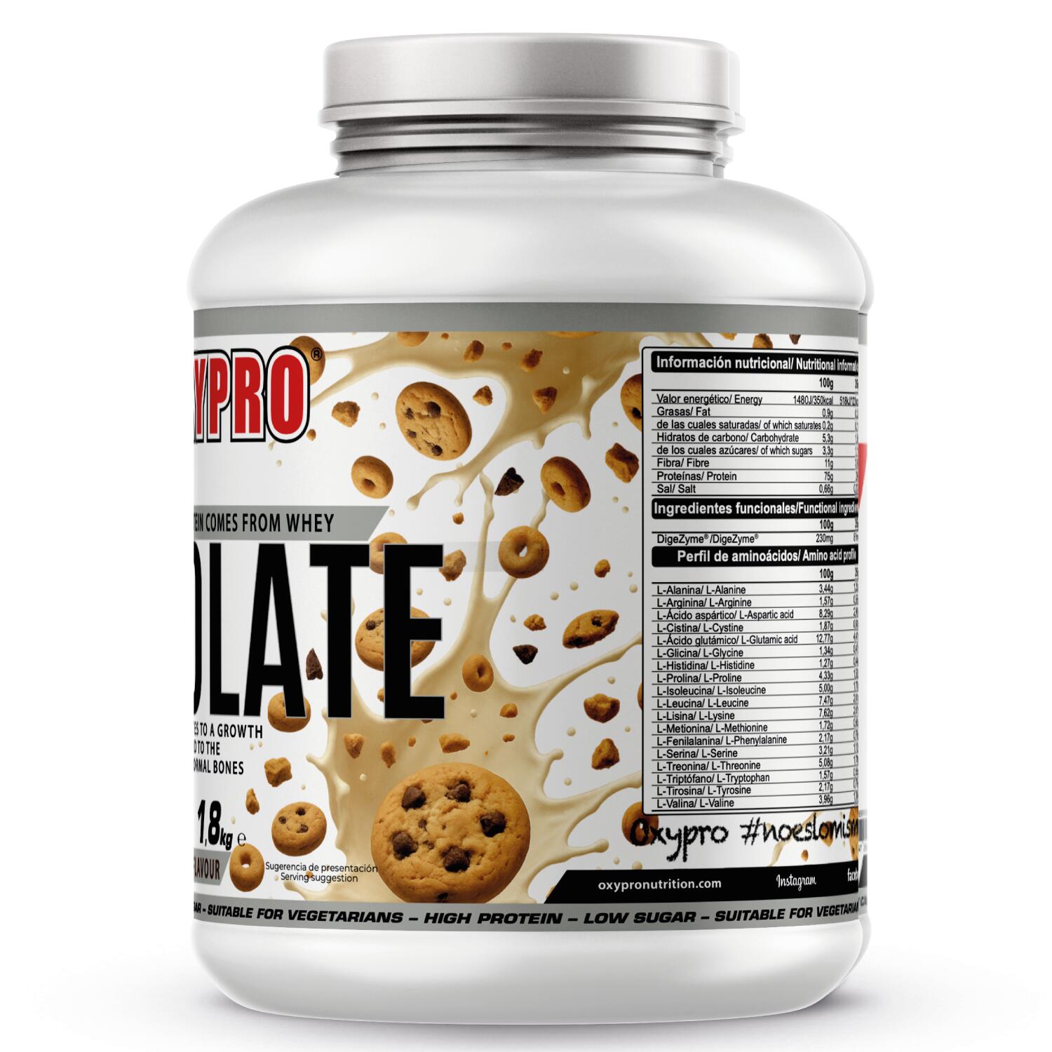 OXYPRO NUTRITION - ISOLATE (con DigeZyme®) -1,8kg Sabor Cookies & Cream 2/5