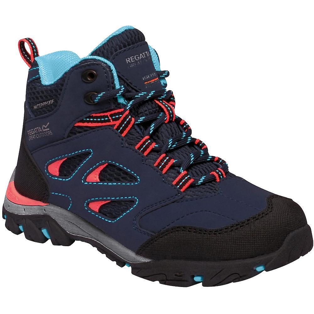 Childrens/Kids Holcombe IEP Junior Hiking Boots (Navy/Fiery Coral) 1/4