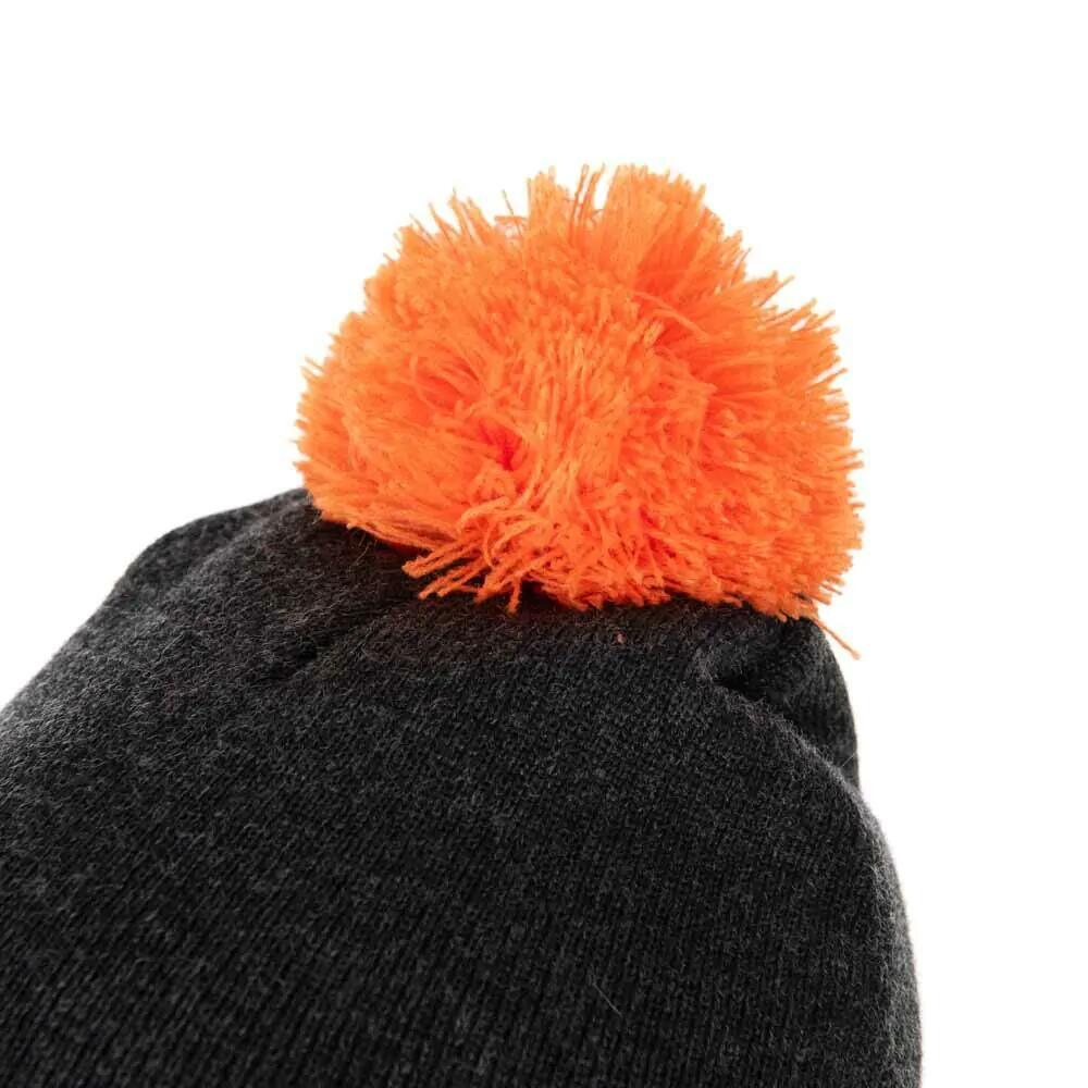 Bonnet à pompon Fox Collection Noir/Orange 4/6
