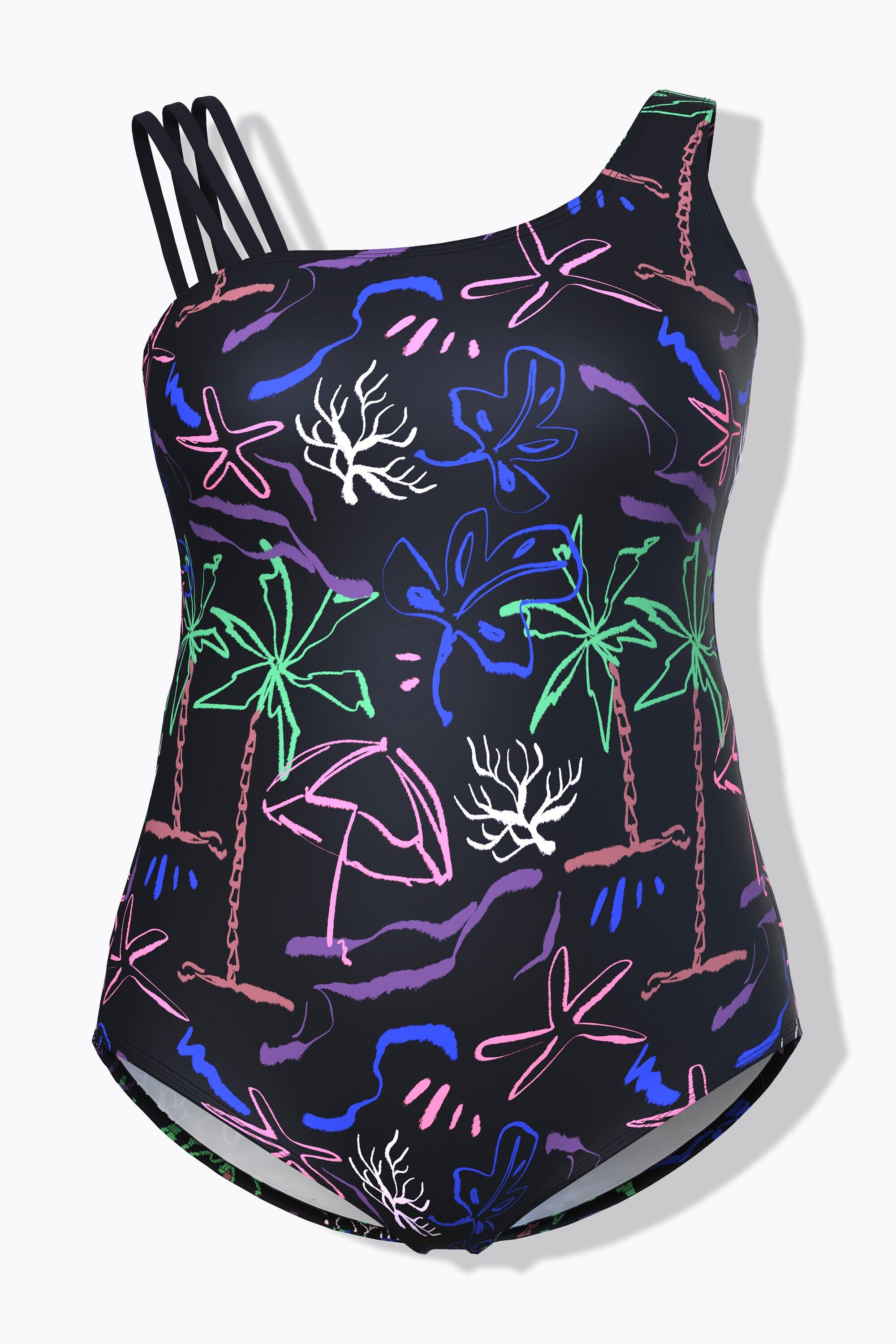 Femme Maillot de bain avec bonnets souples imprimé plage matière recyclée 7/7
