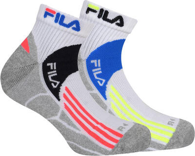Fila 2-pack quarter sokken running wit-fluo 39-42