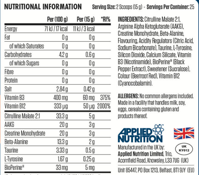 Pre-workout - Pump 3G Zero Stim Pre-Workout - Eclats de Fruits 375g 3/3