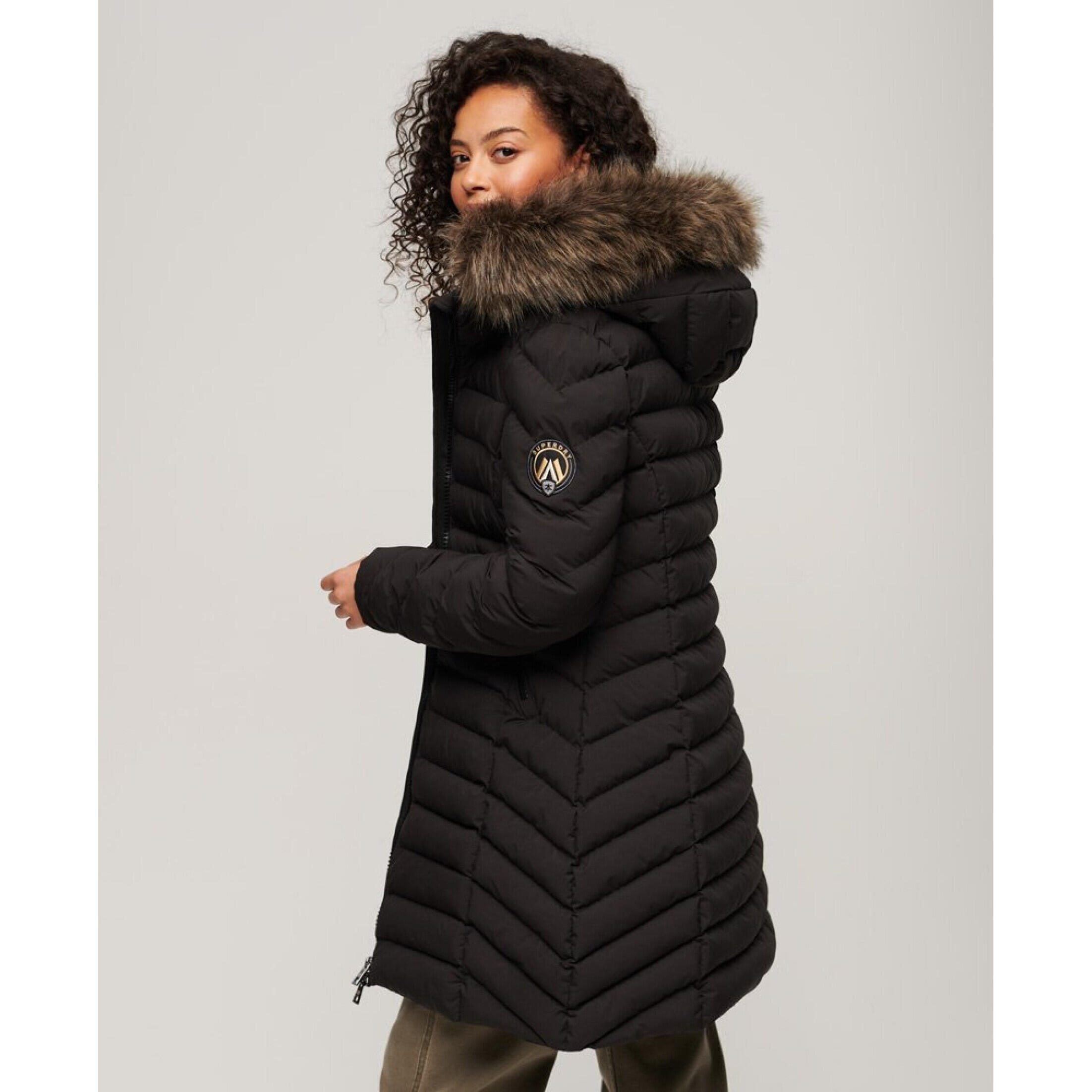 Doudoune mid femme Superdry Fuji Faux Fur 3/5
