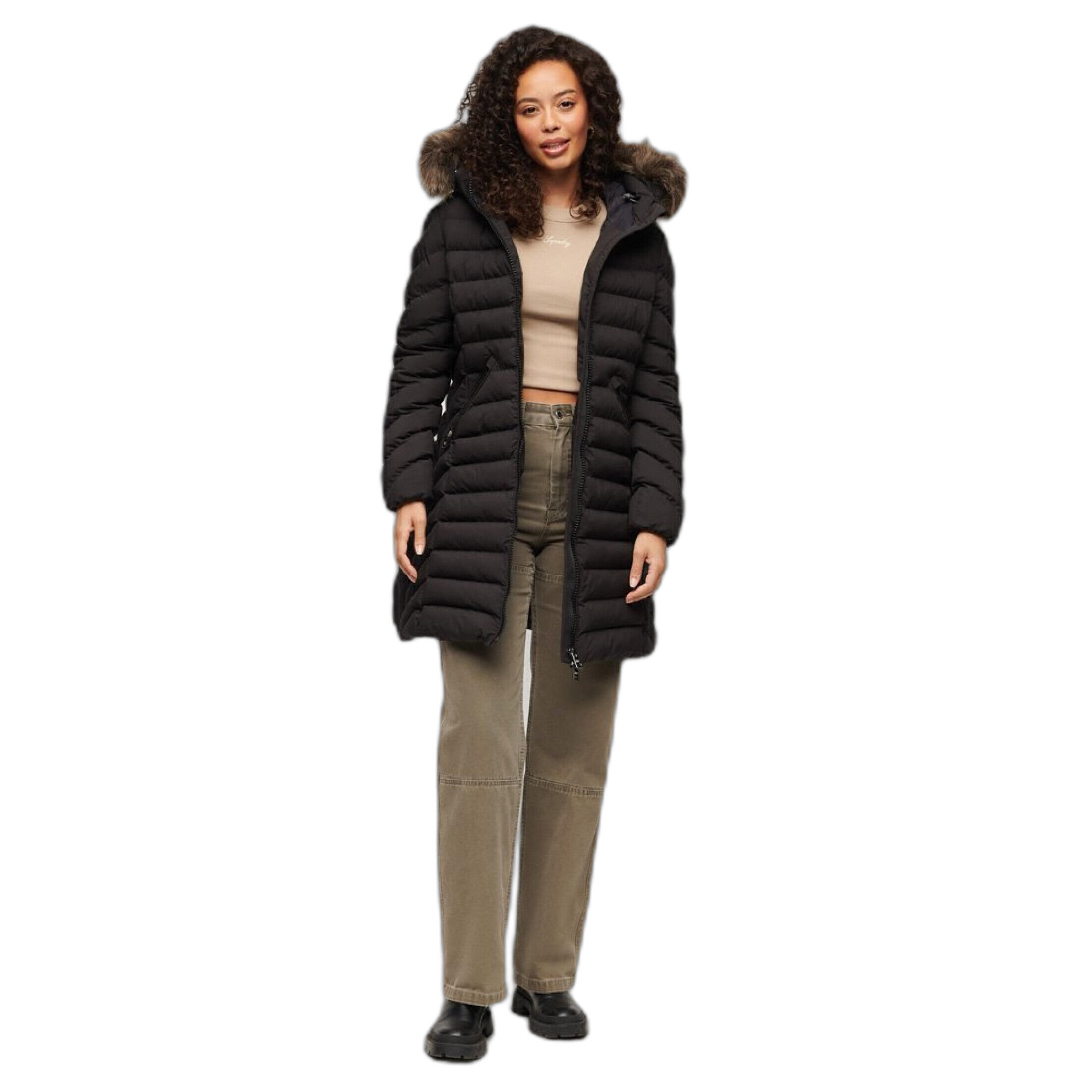 Doudoune mid femme Superdry Fuji Faux Fur 2/5
