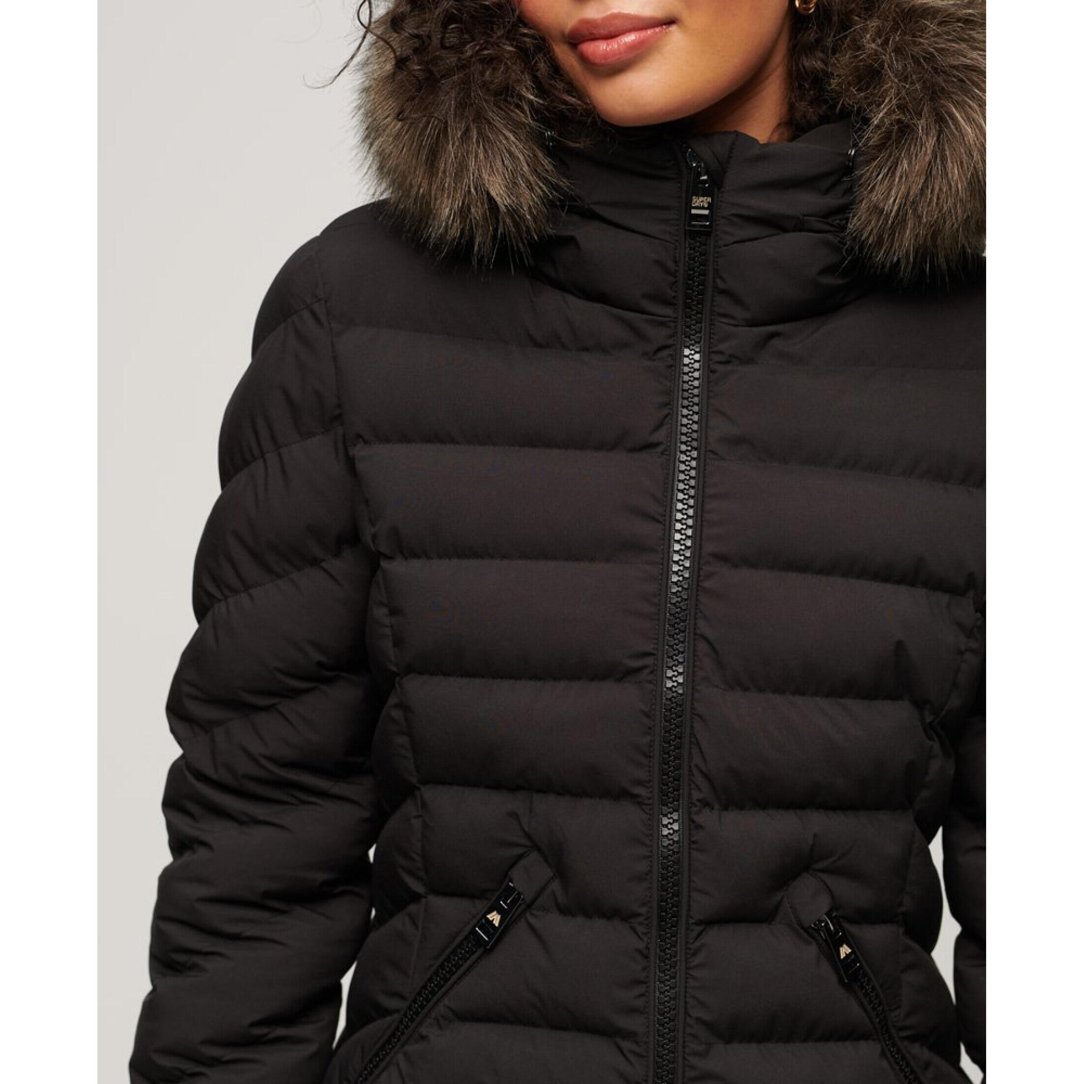 Doudoune mid femme Superdry Fuji Faux Fur 5/5