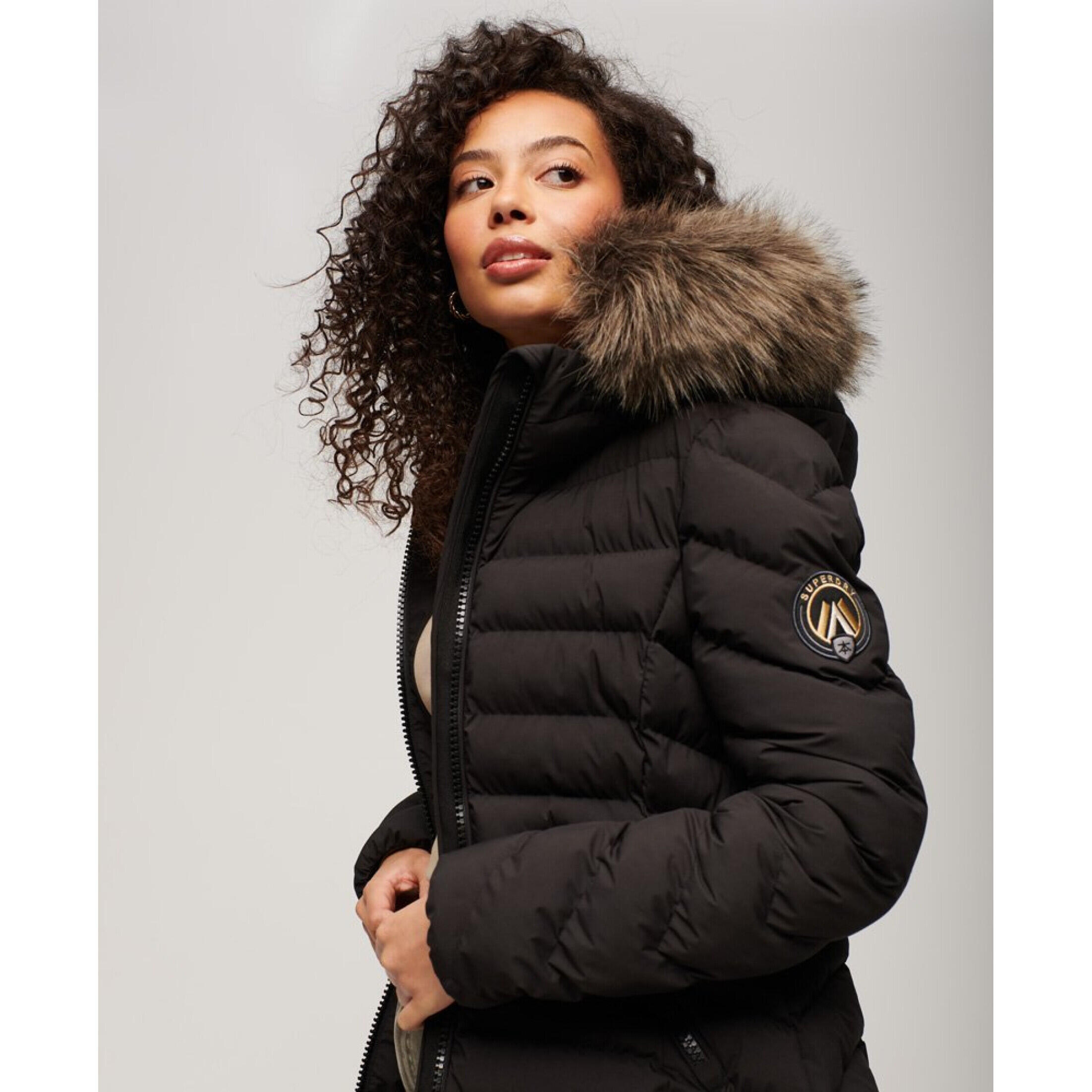 Doudoune mid femme Superdry Fuji Faux Fur 4/5
