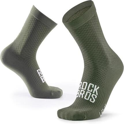 ROCKBROS Road to Sky Chaussettes Vélo Respirantes Longues Unisexes M Vert