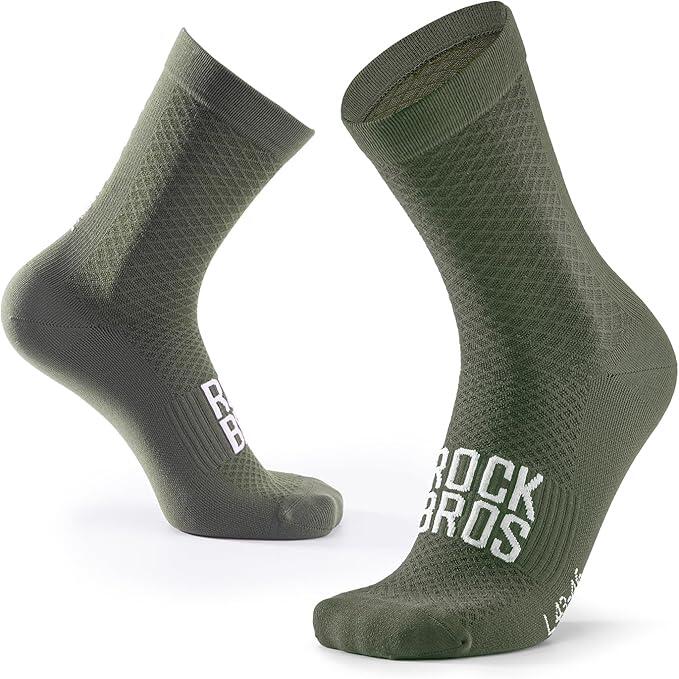 Rockbros - Rockbros Road To Sky Chaussettes Vélo Respirantes Longues Unisexes M Vert - Chaussettes - Vert - Decathlon