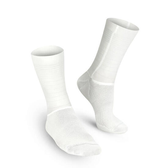 Calze Ciclismo Estive Traspiranti Unisex - Tech Bianco