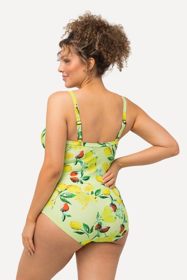 Damski Strój kąpielowy cytryny miękkie miseczki regulowane ramiączka