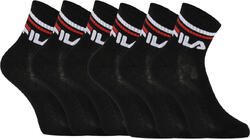 Fila Quarter Chaussettes Lot de 6 Noir 35-38