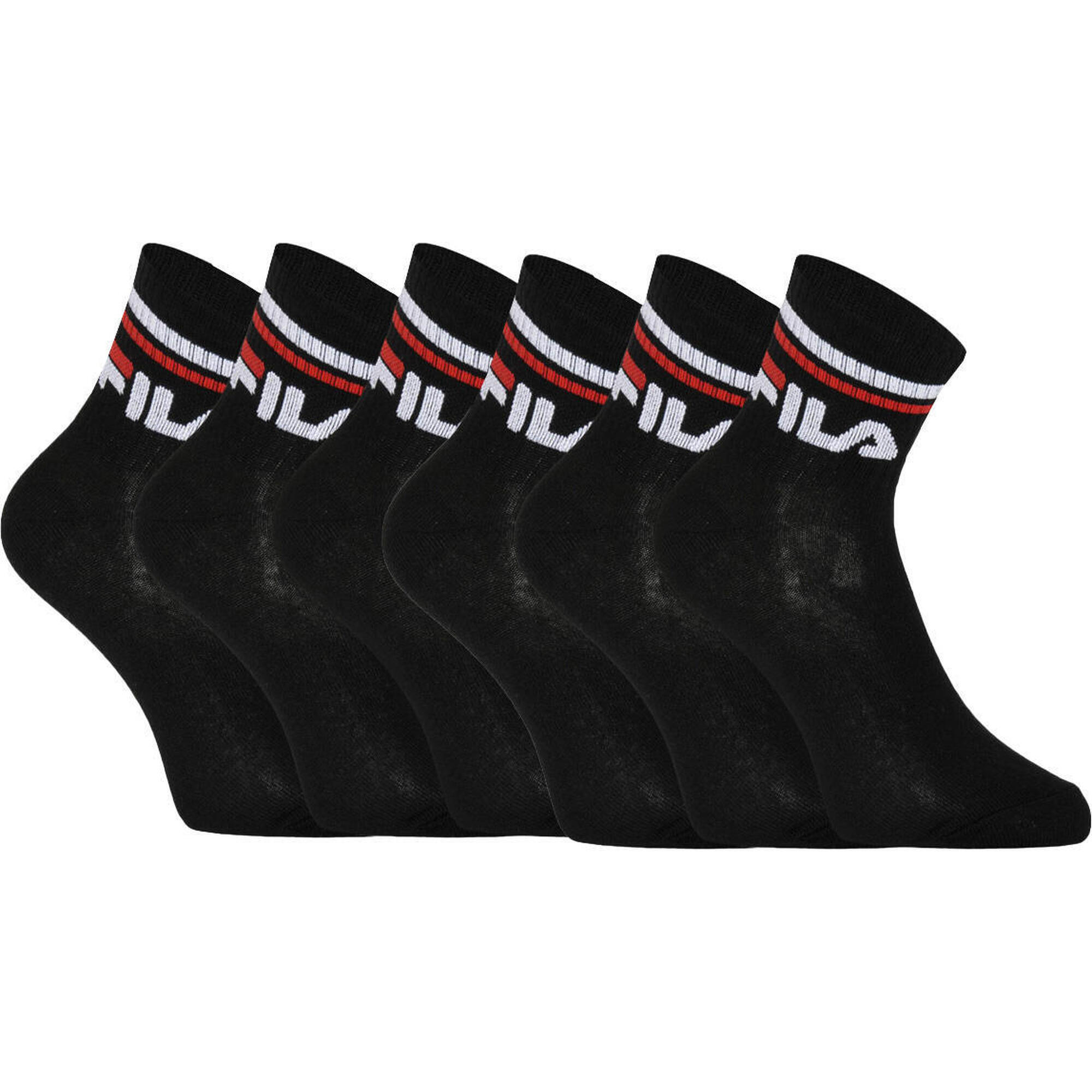 Fila Quarter Skarpety 6-pack Uni Czarny 35-38