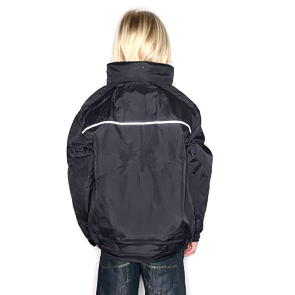 Kids/Childrens Waterproof Windproof r Jacket (Black/Ash) 2/5